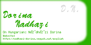 dorina nadhazi business card